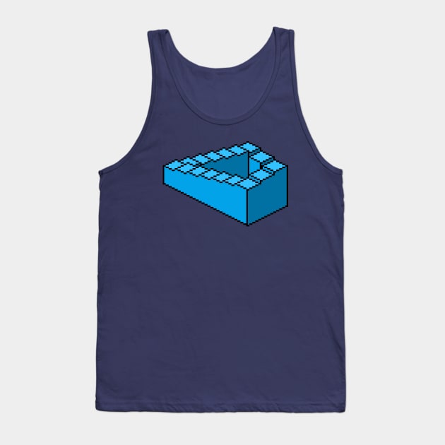 Isometric Penrose Stairs pixel art Tank Top by PXLFLX